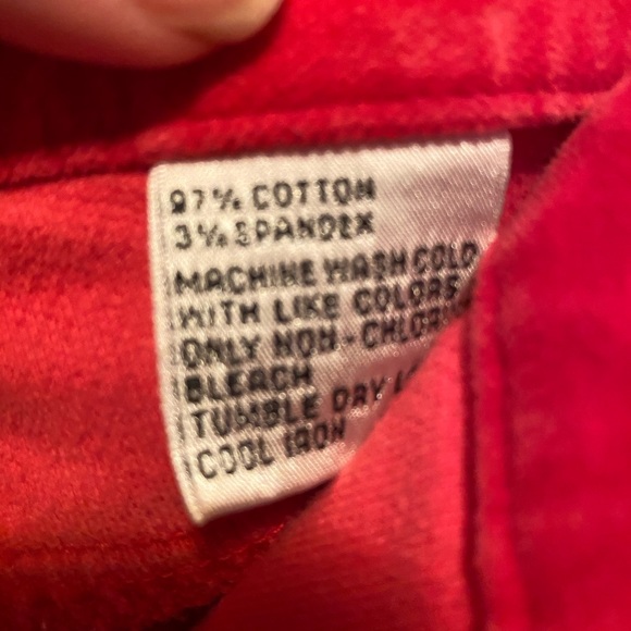 Talbots Red Crushed Velvet Pants - Picture 4 of 6